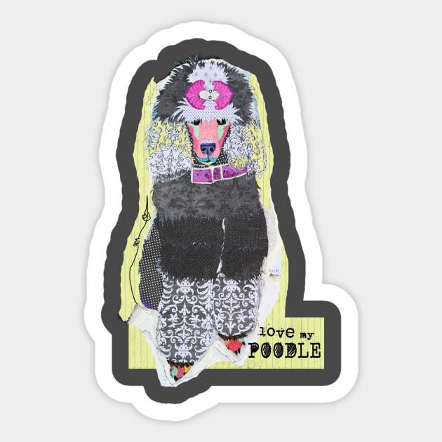 LOVE My Poodle by Michel Keck Sticker by michelkeck